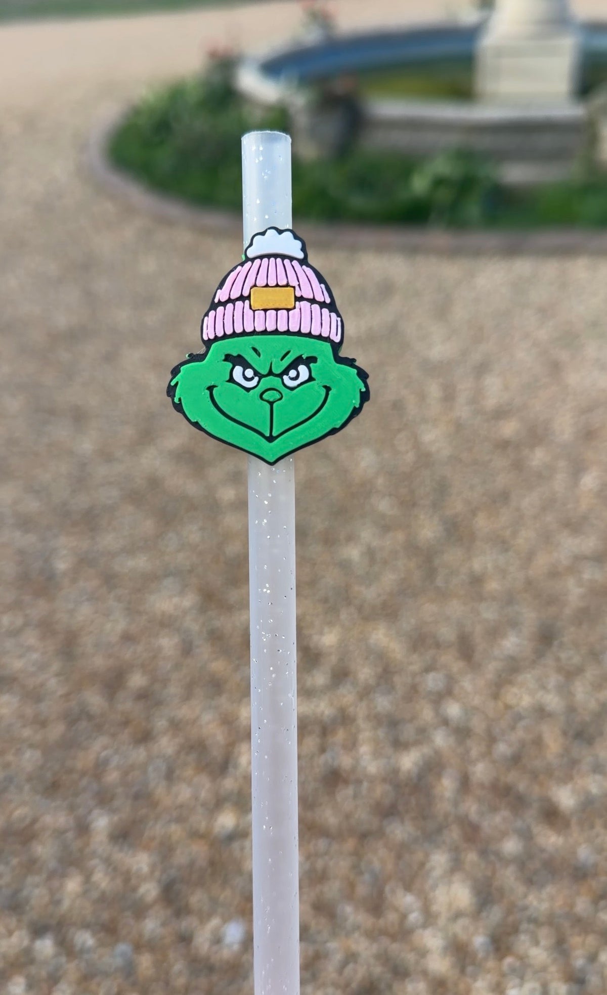 Grinch straw topper
