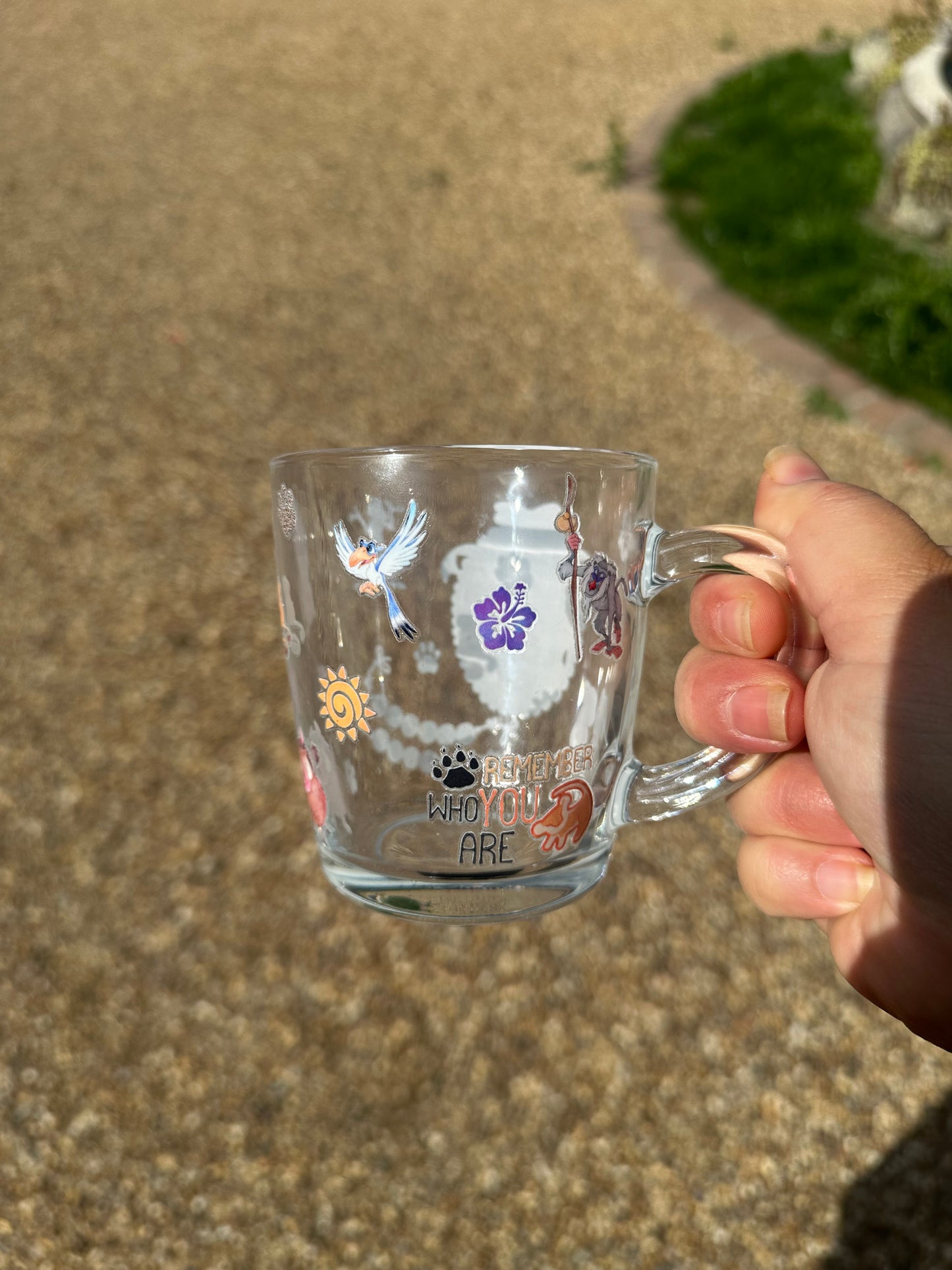 Lion king glass mug