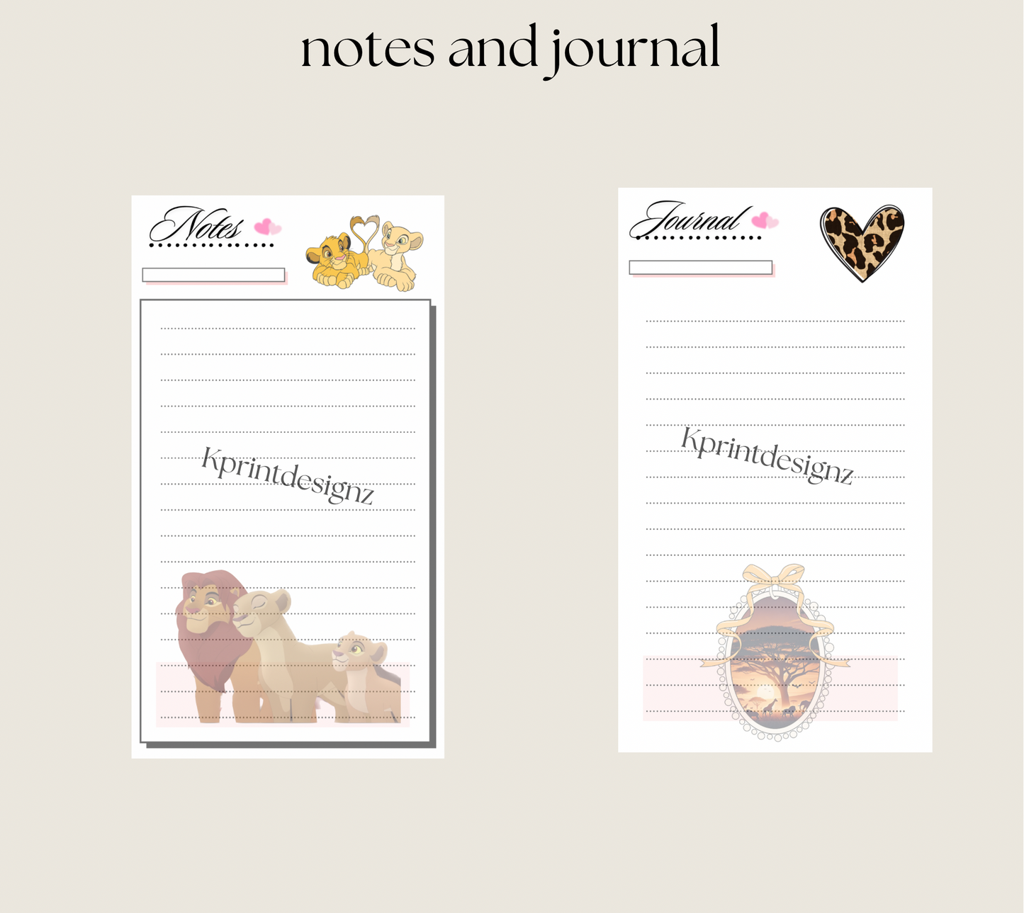 Disney A5 undated diary inserts