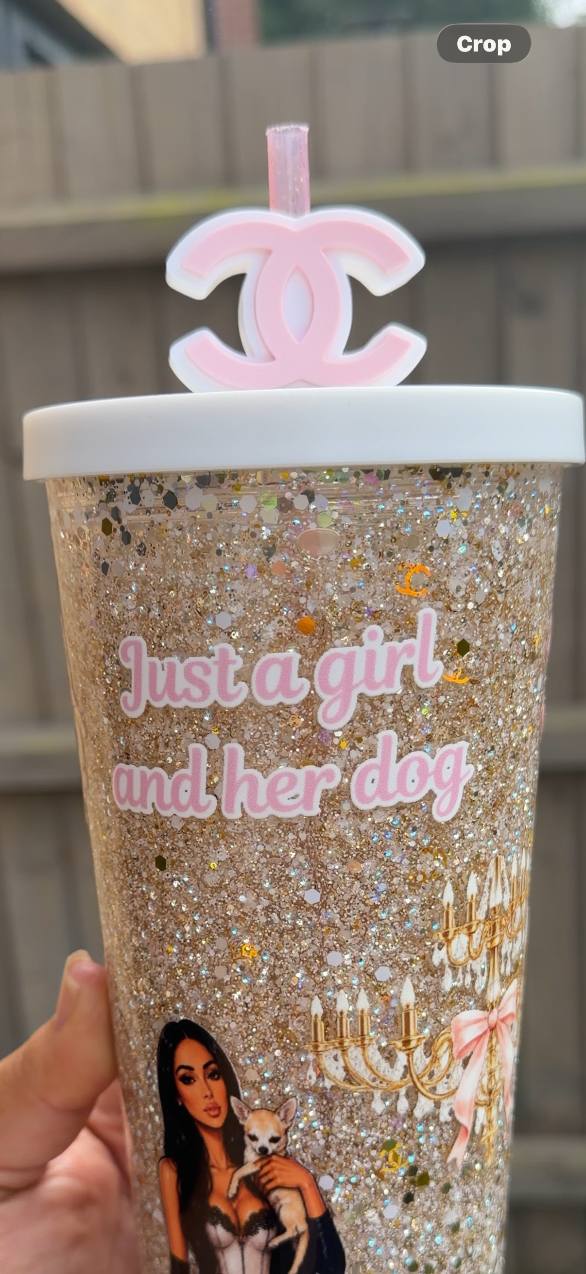 Cc inspired straw topper