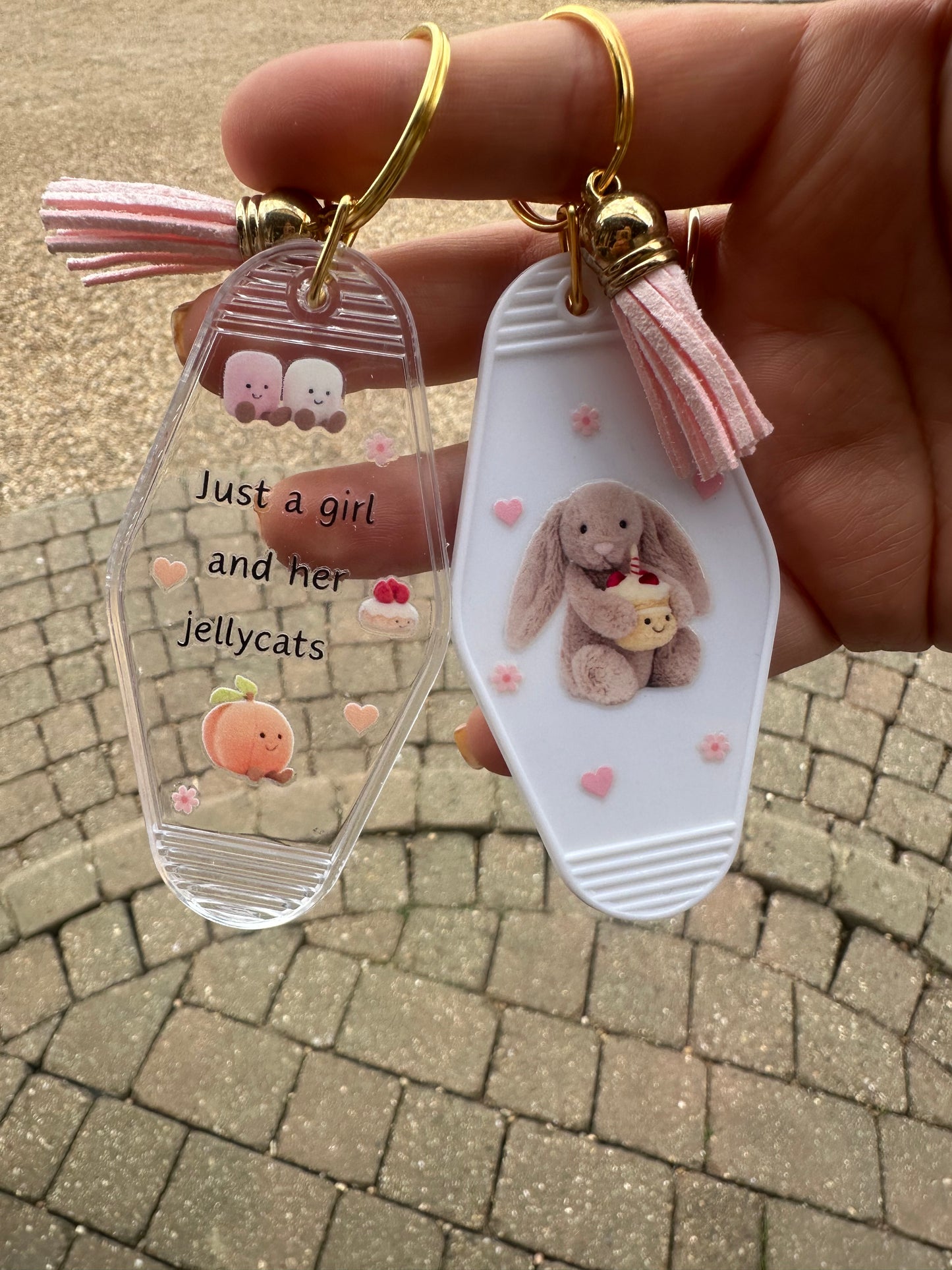 Jellycat inspired keyrings