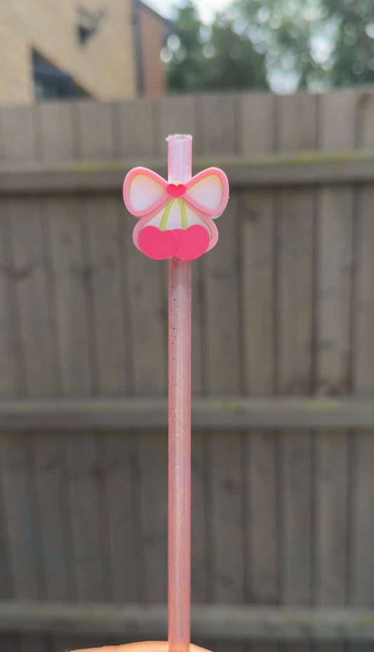Cherry straw topper