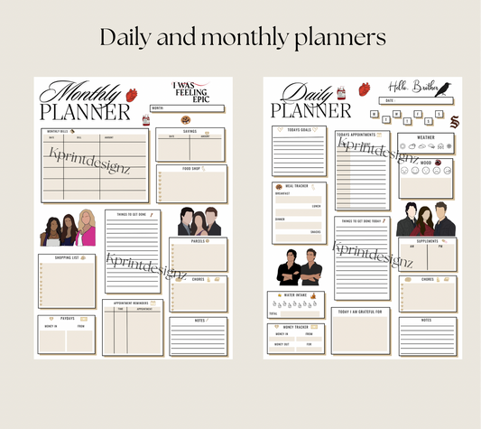 The vampire diaries A5 UNDATED planner refills