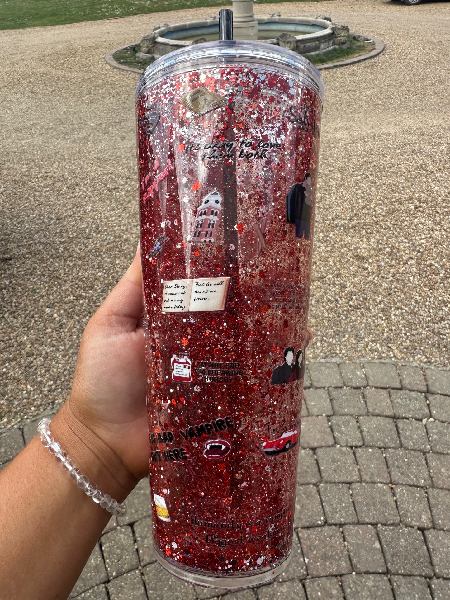 Vampire diaries snowglobe tumbler