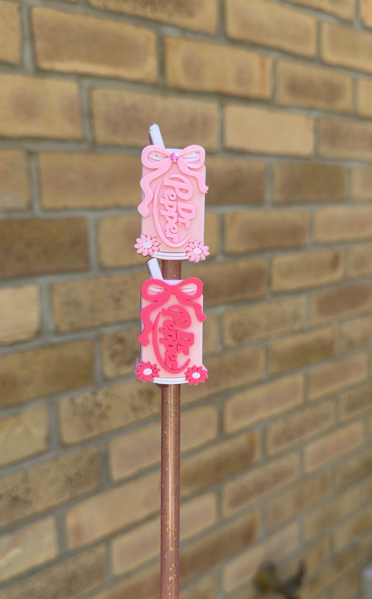 Dr Pepper straw topper