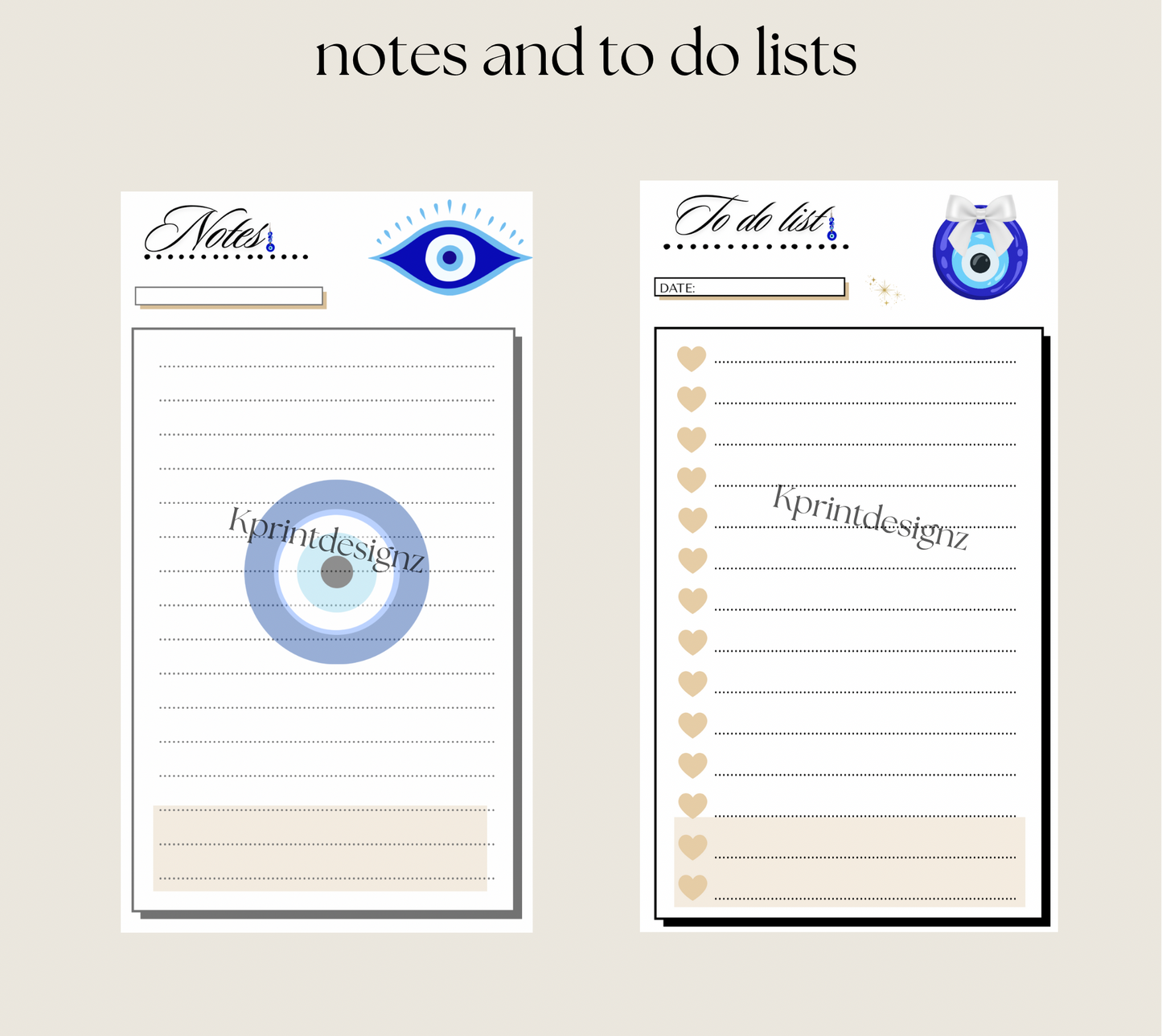 Evil eye A5 agenda planner inserts