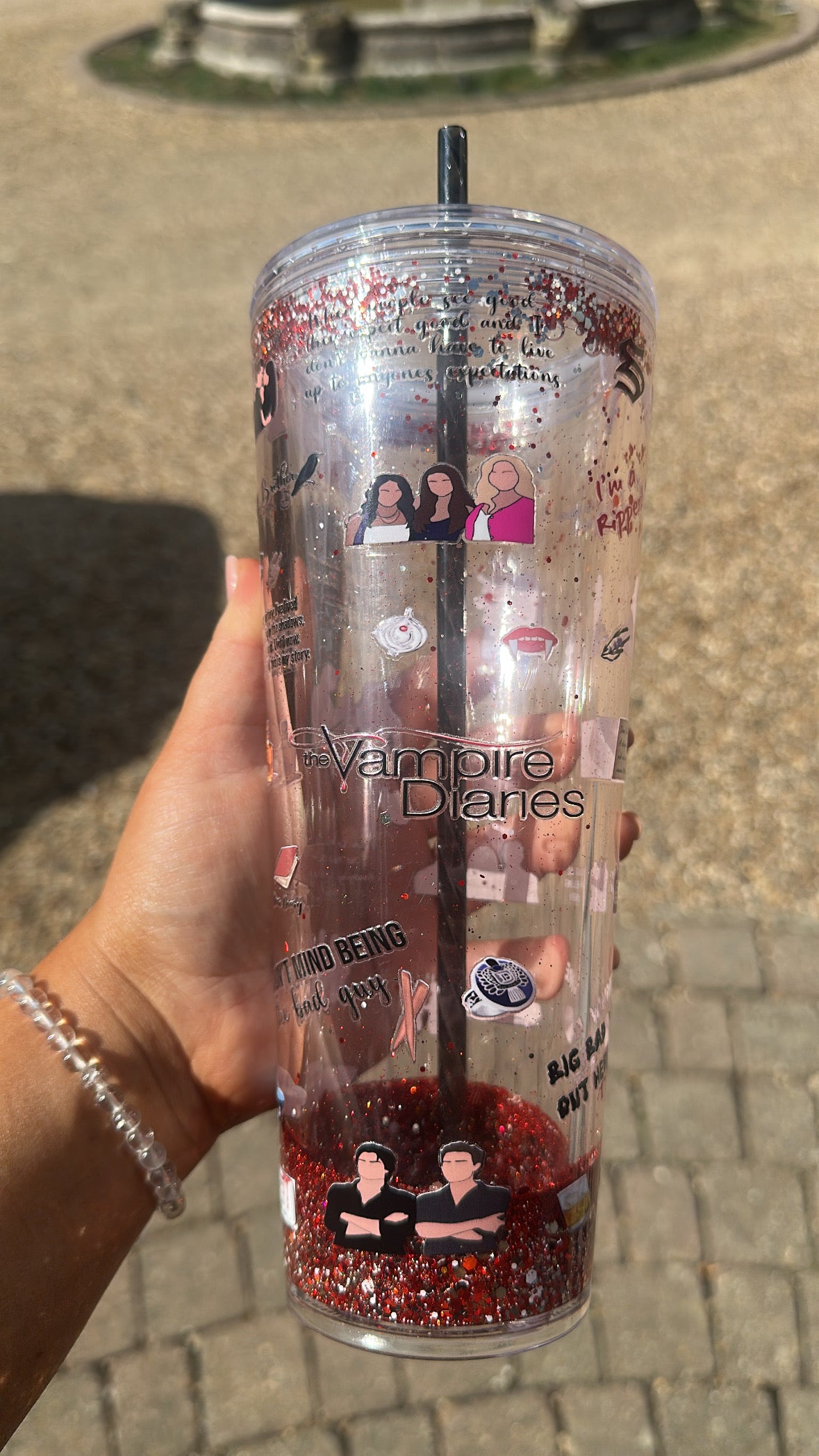 Vampire diaries snowglobe tumbler