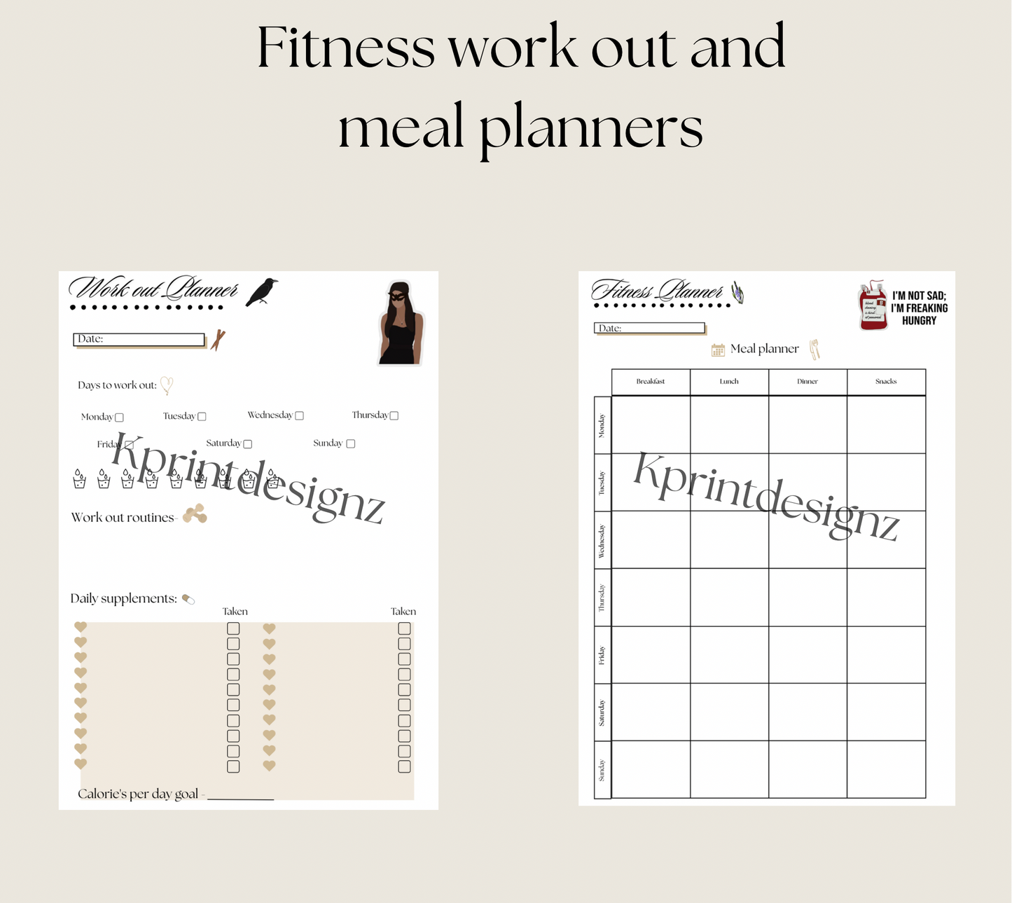 The vampire diaries A5 UNDATED planner refills