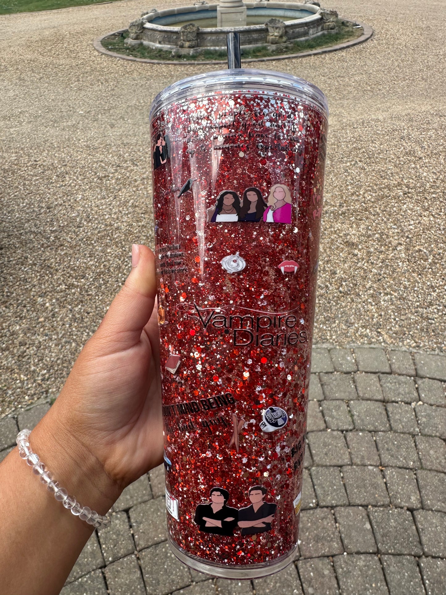 Vampire diaries snowglobe tumbler