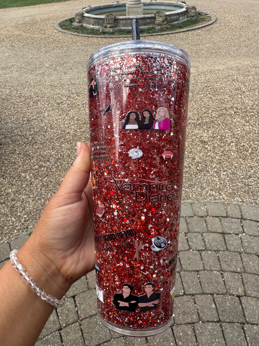 Vampire diaries snowglobe tumbler