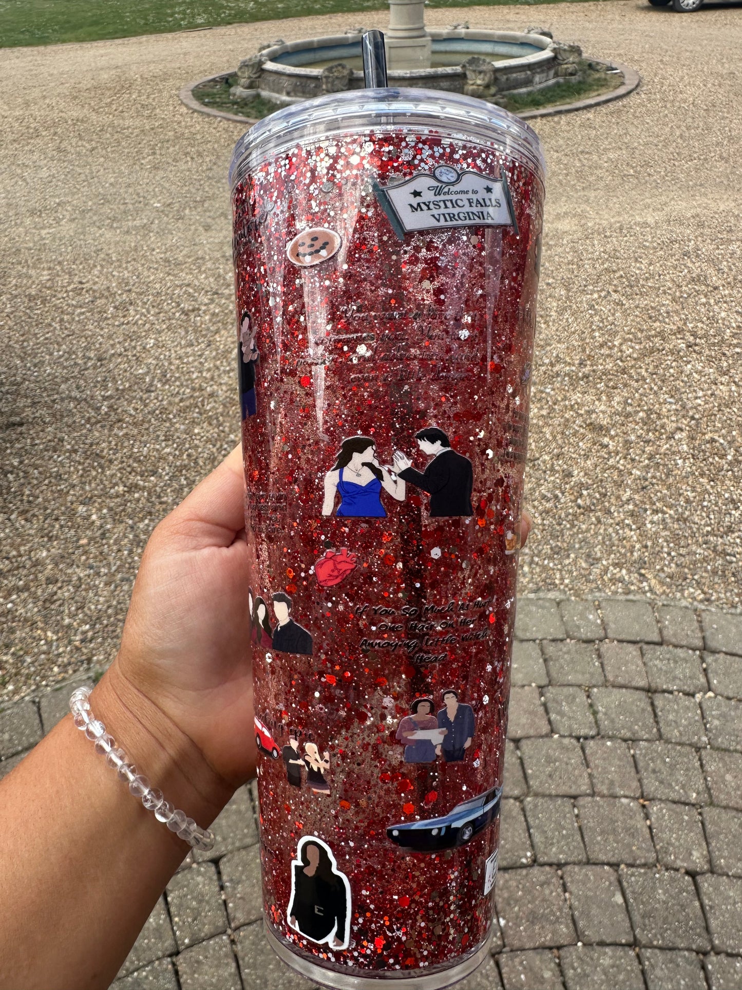 Vampire diaries snowglobe tumbler
