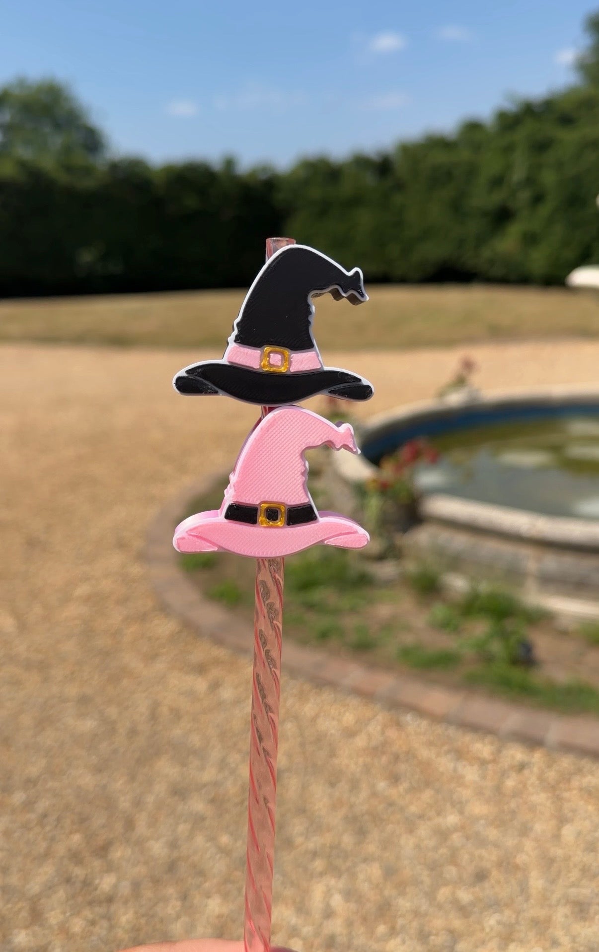 Witchy hat straw toppers