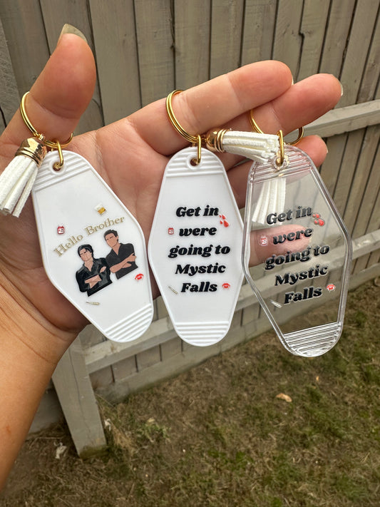 Vampire diaries motel keyrings