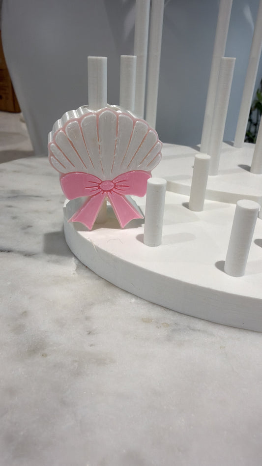 Shell bow straw topper