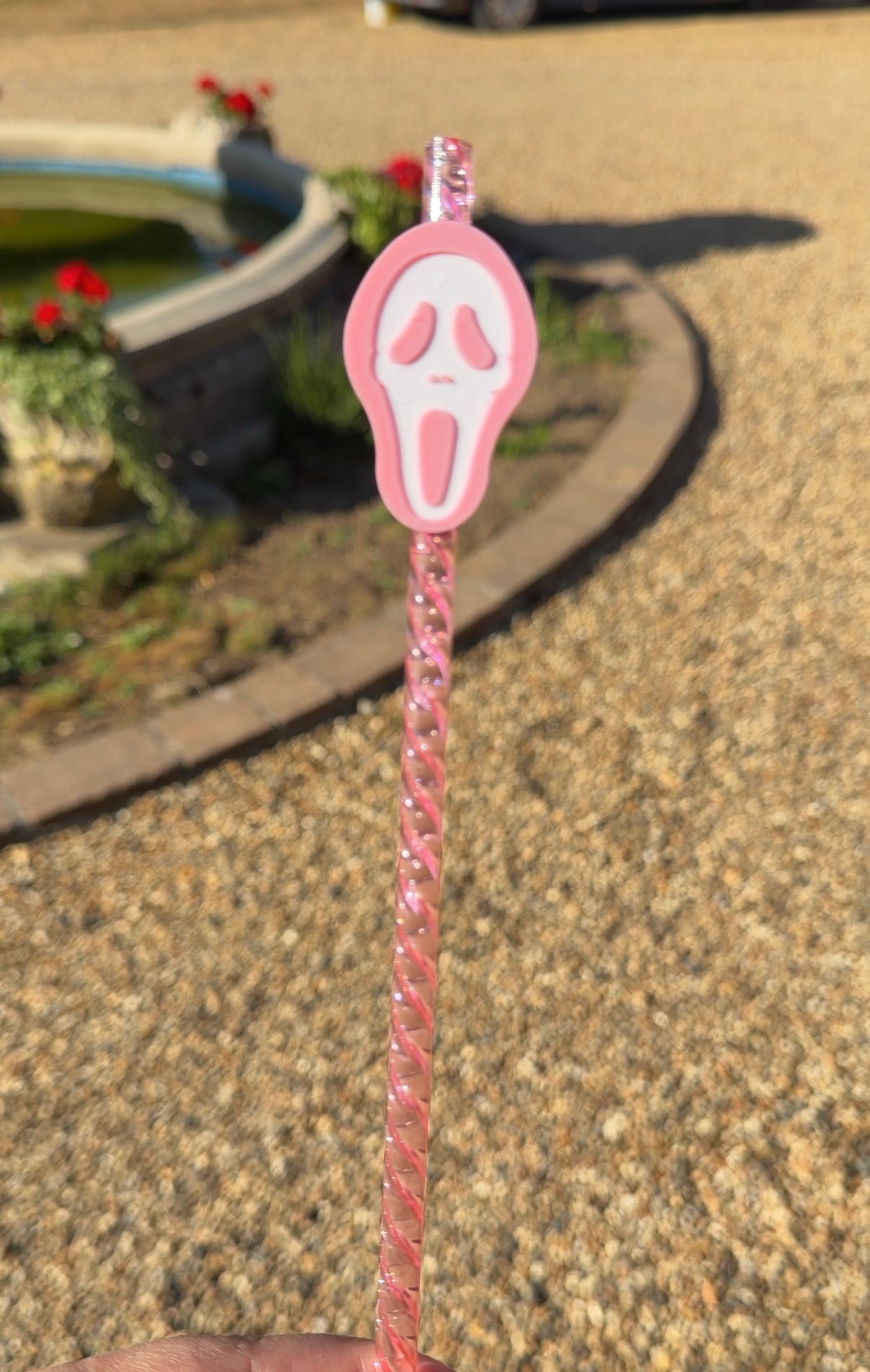 Ghostface straw topper